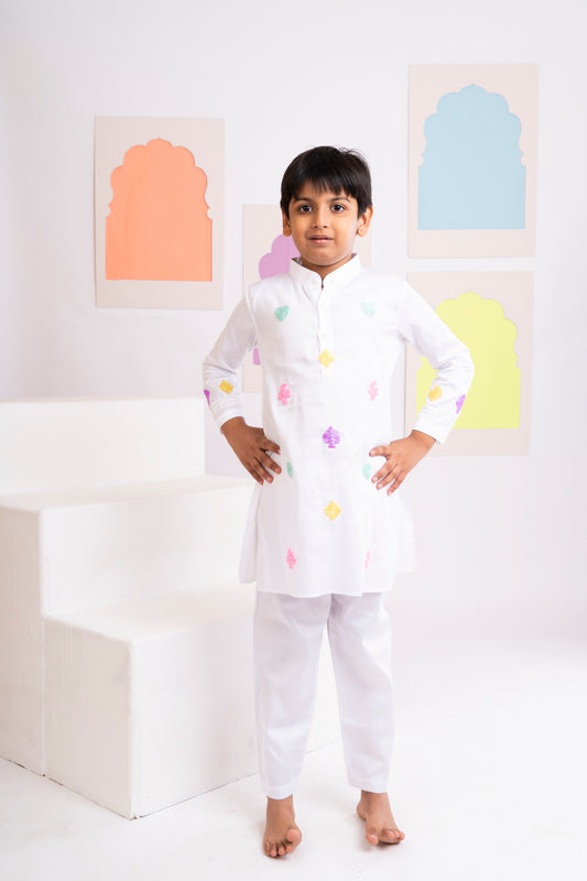 New Kurta Set Boys White