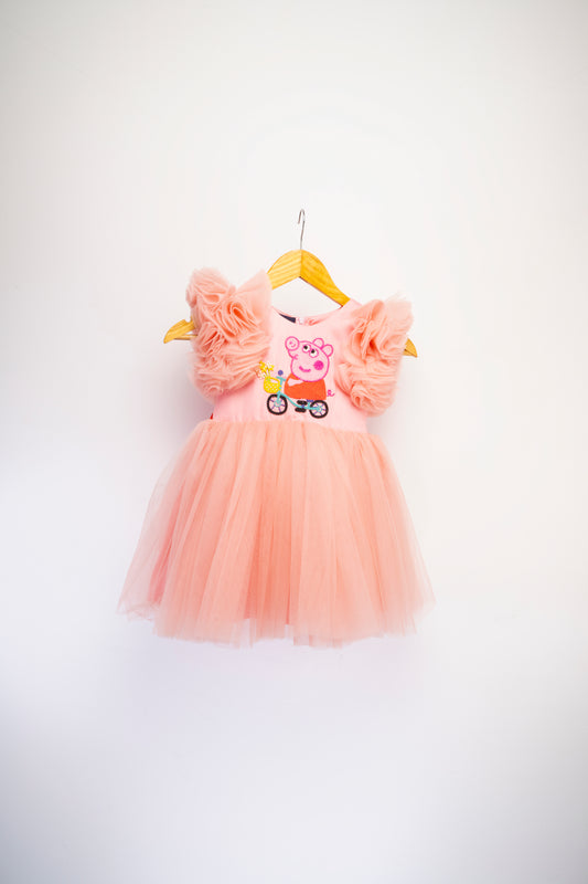 Peppa Pig Flounced Sleeve Dress